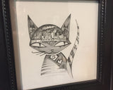 City Kitty original drawing