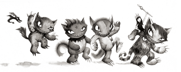 Wild Things (Emily the Strange) 8x20 Giclee Print – Rob Reger Artwork