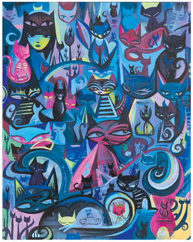 100 Cats (Emily the Strange) 8x10 Giclee Print