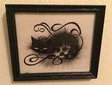 CRAZY CAT TAILS #13 original india ink wash