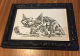 Tortoiseshell Cat original drawing